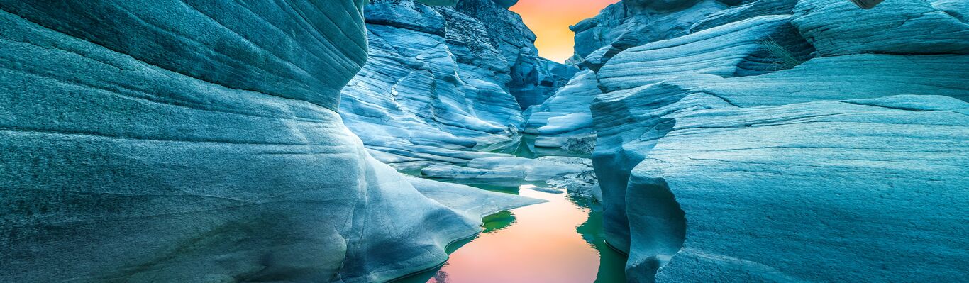 Canyon view in summer. Colorful canyon landscape at sunset. nature scenery in the canyon. amazing nature background. summer landscape in nature. Tasyaran canyon travel in the great valley. Turkey.